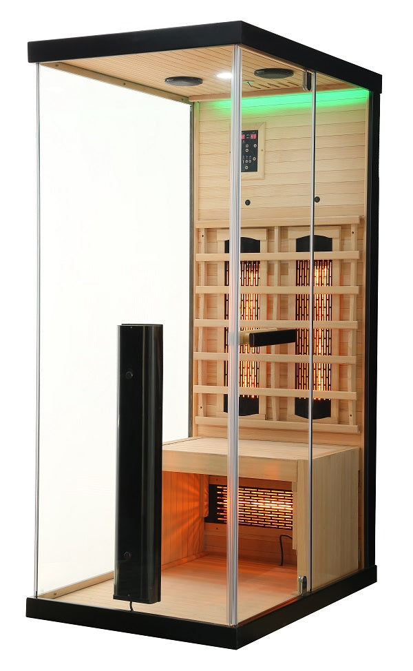 Sauna Infrarossi Bivita New Billund1 1 Persona 80x110x190 cm con Cromoterapia e Radio MP3 USB