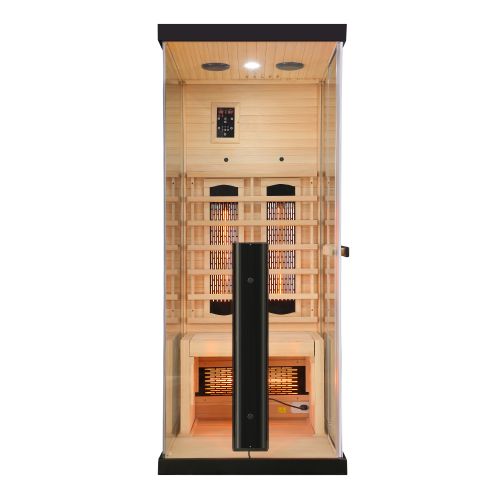 Sauna Infrarossi Bivita New Billund1 1 Persona 80x110x190 cm con Cromoterapia e Radio MP3 USB