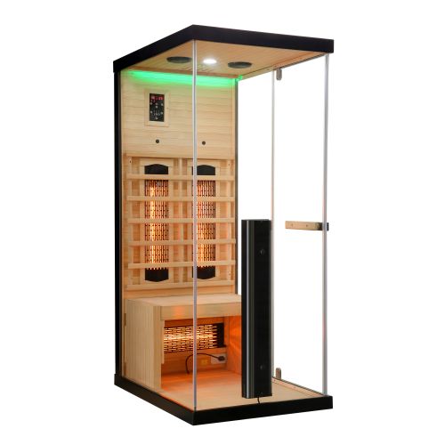 Sauna Infrarossi Bivita New Billund1 1 Persona 80x110x190 cm con Cromoterapia e Radio MP3 USB