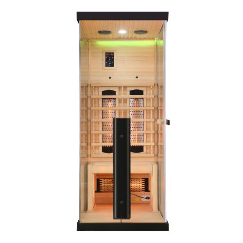Sauna Infrarossi Bivita New Billund1 1 Persona 80x110x190 cm con Cromoterapia e Radio MP3 USB