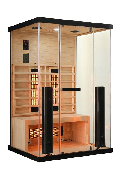 Sauna Infrarossi Bivita New Billund2 2 Persone 125x100x190 cm con Cromoterapia e Radio MP3 USB