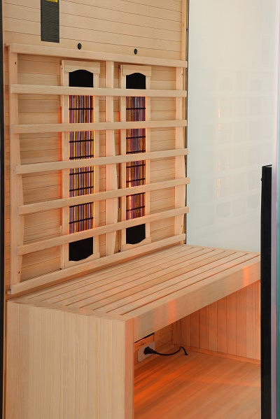 Sauna Infrarossi Bivita New Billund2 2 Persone 125x100x190 cm con Cromoterapia e Radio MP3 USB