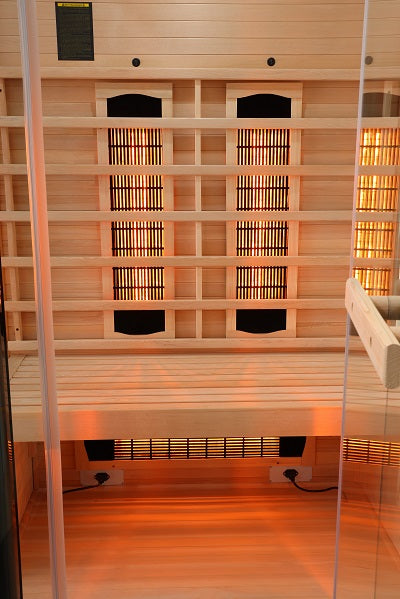Sauna Infrarossi Bivita New Billund2 2 Persone 125x100x190 cm con Cromoterapia e Radio MP3 USB