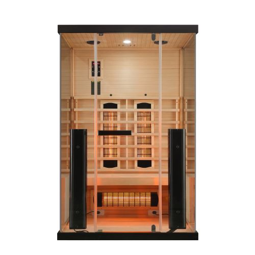 Sauna Infrarossi Bivita New Billund2 2 Persone 125x100x190 cm con Cromoterapia e Radio MP3 USB