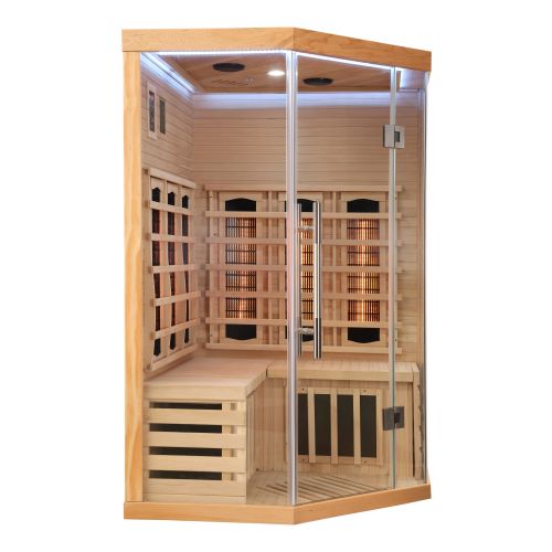 Sauna Infrarossi Angolare Bivita Supreme 2 Posti 120x120x190 cm Full Spectrum