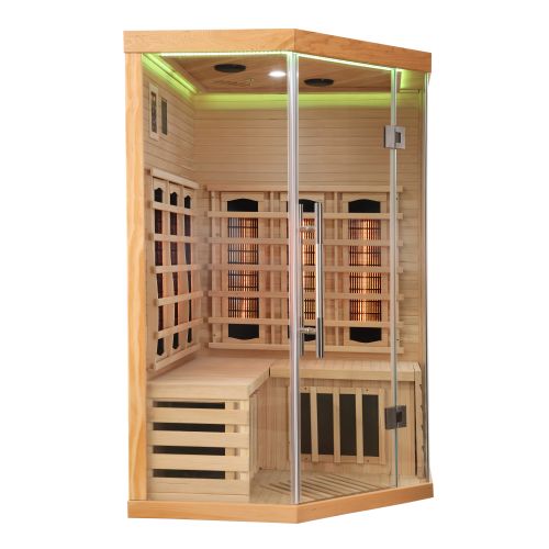 Sauna Infrarossi Angolare Bivita Supreme 2 Posti 120x120x190 cm Full Spectrum
