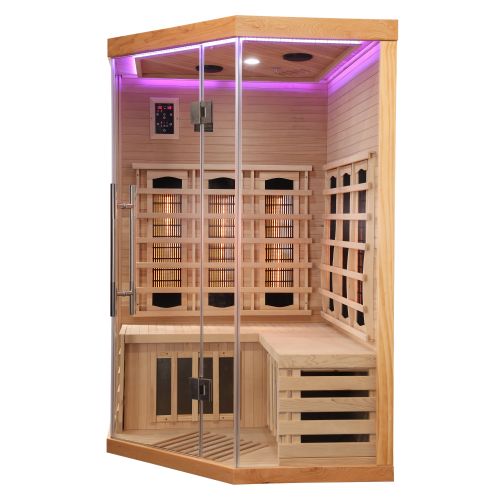 Sauna Infrarossi Angolare Bivita Supreme 2 Posti 120x120x190 cm Full Spectrum