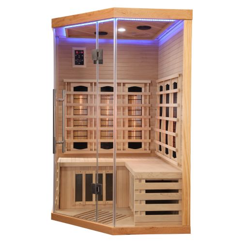 Sauna Infrarossi Angolare Bivita Supreme 2 Posti 120x120x190 cm Full Spectrum