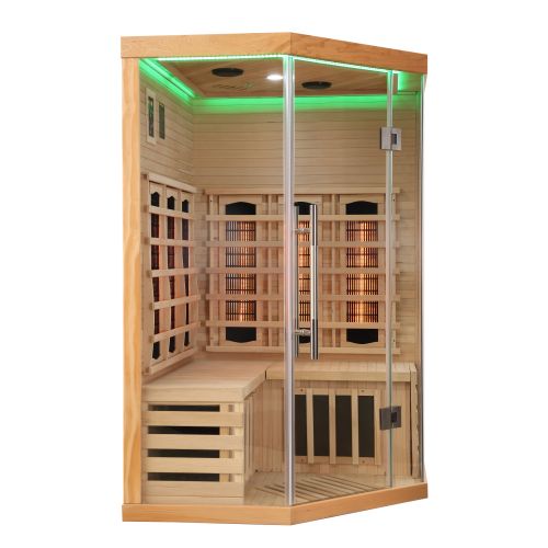 Sauna Infrarossi Angolare Bivita Supreme 2 Posti 120x120x190 cm Full Spectrum