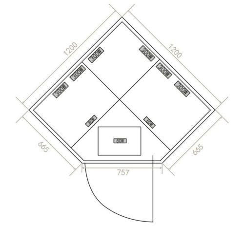 Sauna Infrarossi Angolare Bivita Supreme 2 Posti 120x120x190 cm Full Spectrum