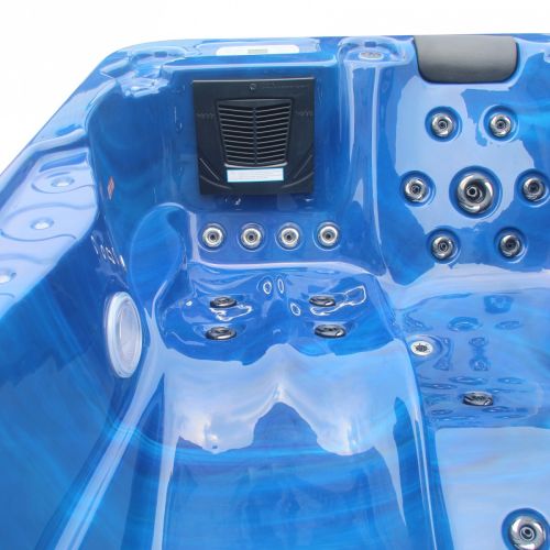 Minipiscina Idromassaggio da Esterno Bivita Modena SPA09 205x130x70 cm Blu con 35 Getti