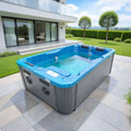 Minipiscina Idromassaggio da Esterno Bivita Modena SPA09 205x130x70 cm Blu con 35 Getti