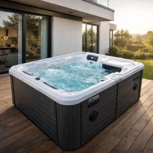 Minipiscina Idromassaggio da Esterno Bivita Oasis SPA10 208x175x90 cm 3 Posti con 26 Getti