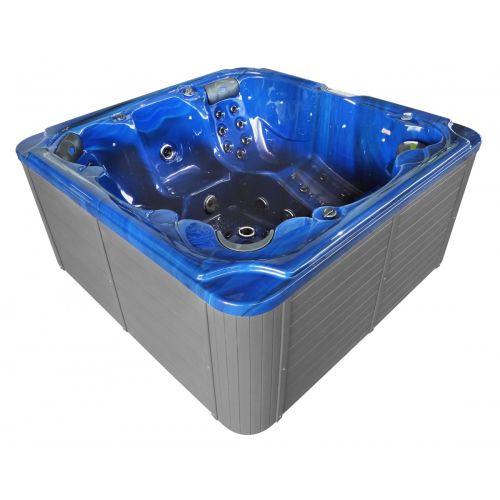 Minipiscina Idromassaggio da Esterno Bivita Oasis Maxi SPA13 210x210x95 cm Blu con 48 Getti