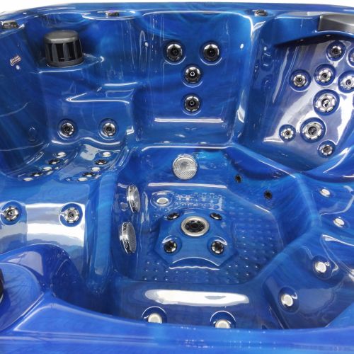 Minipiscina Idromassaggio da Esterno Bivita Oasis Maxi SPA13 210x210x95 cm Blu con 48 Getti