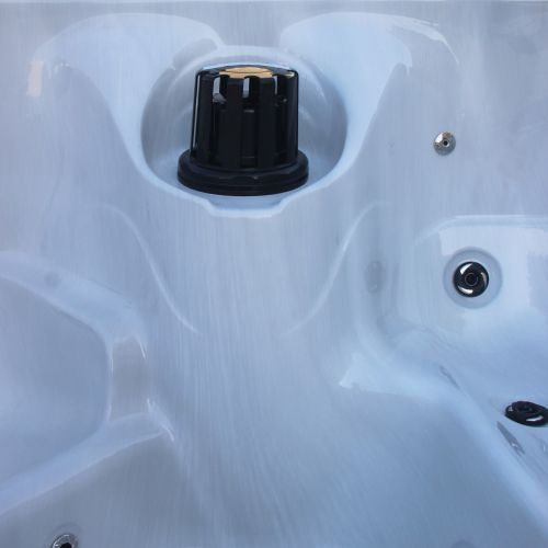 Minipiscina Idromassaggio da Esterno Bivita Palma SPA14 190x190x86 cm Bianca con 32 Getti