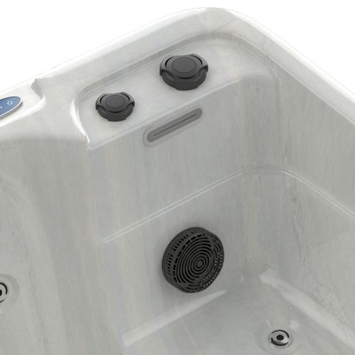 Minipiscina Idromassaggio da Esterno Bivita SPA30 SPLIT 2 Lettini Bianca con 21 Getti e Cascata