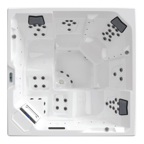 Minipiscina Idromassaggio da Esterno Bivita Divina SPA32 210x210x90 cm con 51 Getti e Cascata