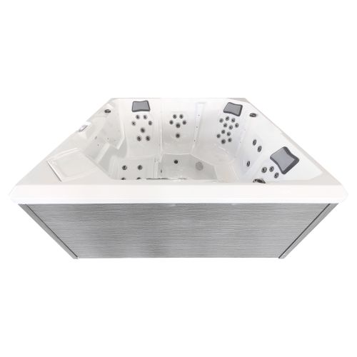 Minipiscina Idromassaggio da Esterno Bivita Divina SPA32 210x210x90 cm con 51 Getti e Cascata