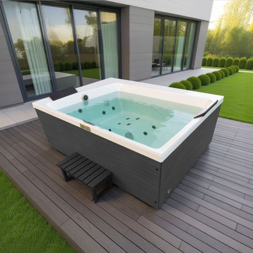 Minipiscina Idromassaggio da Esterno Bivita New Nimbus Plus Extra Lusso 190x140x70 cm 2 Lettini con 24 Getti (Copia)