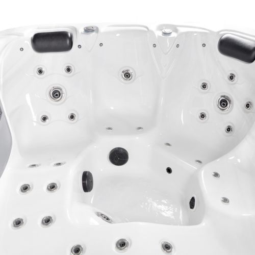 Minipiscina Idromassaggio da Esterno Bivita Tahiti SPA54 200x200x88 cm Bianca con 31 Getti