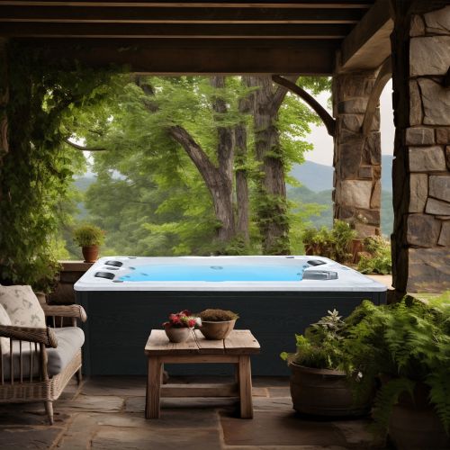 Minipiscina Idromassaggio da Esterno Bivita Diablo SPA56 210x160x80 cm Bianca con 25 Getti