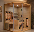 Sauna Infrarossi Bivita Carbon 3 per 2 Persone 150x150x195 cm con Radiatori Full Spectrum, Carbonio e Bluetooth