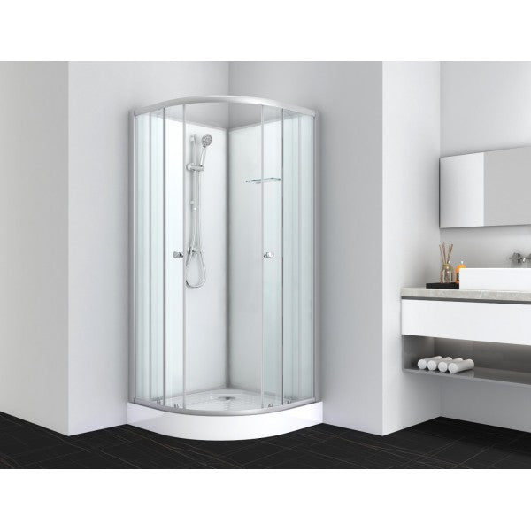 Cabina Box Doccia Bivita Ocean2 90x90x203 cm Circolare con Piatto Antiscivolo Incluso