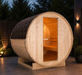 Sauna Finlandese da Esterno a Botte Bivita Tromso L F50180 198x200,2x180 cm per 4 Persone con Forno 6 kW